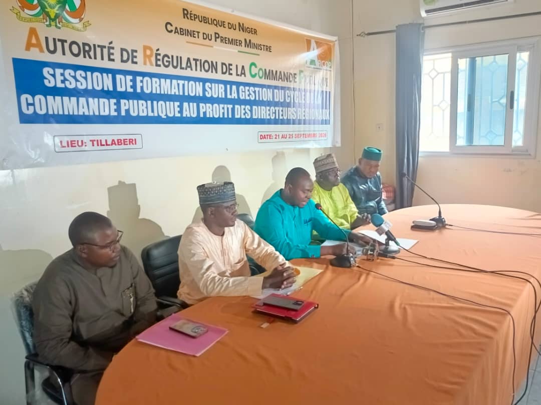 Tiilaberi du  21 au 25 septembre 2026, session de formations au profit des  directeurs régionaux sur la gestion du  cycle de  de la Commande Publique